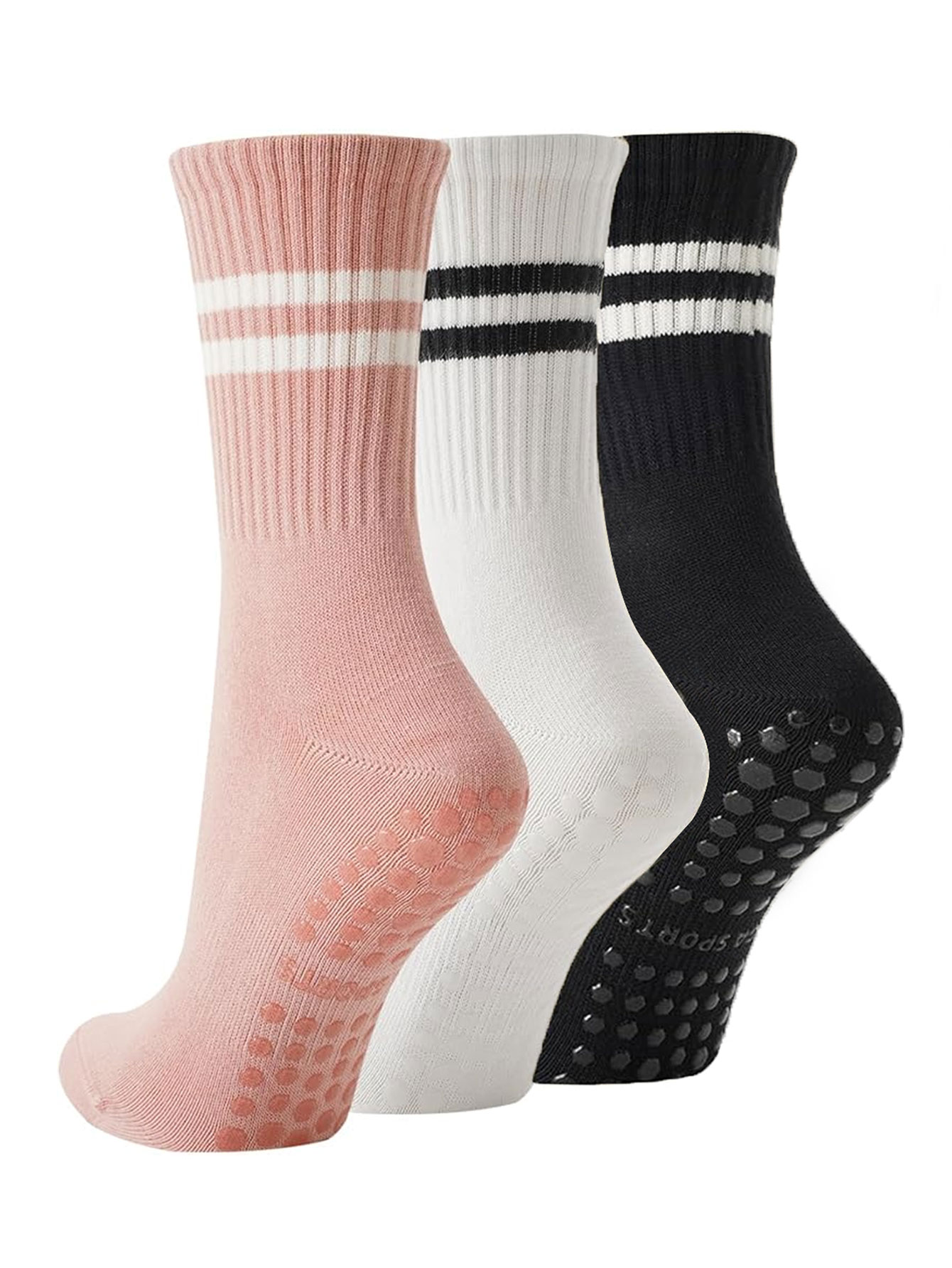 3 Pairs of Yoga Socks, Non-Sli - Pilates Yoga Grip Socks review and price