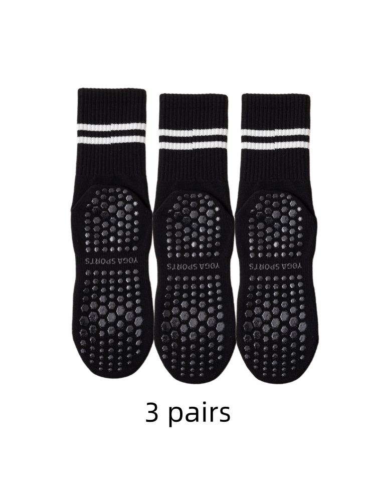 3 pairs of yoga socks, medium  - Medias Para Pilates Y Yoga review and price