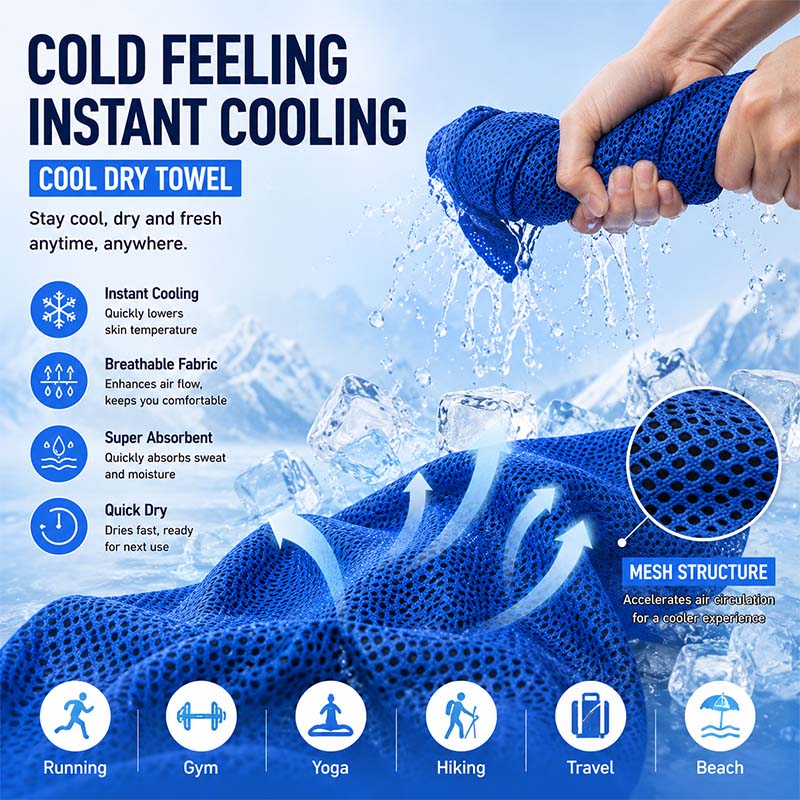 Instant Cooling Towel with EVA - Pilates Yoga Towel review and price