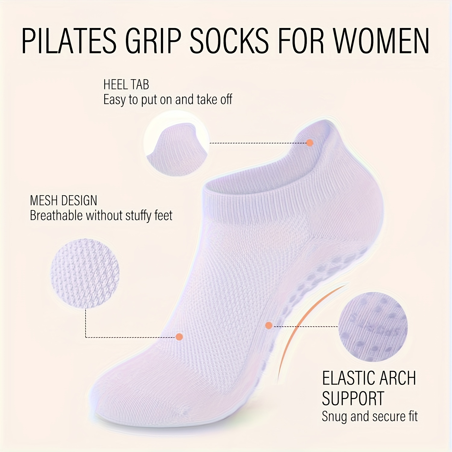 1 Pairs Grip Pilates Socks for - Medias Para Pilates Y Yoga review and price
