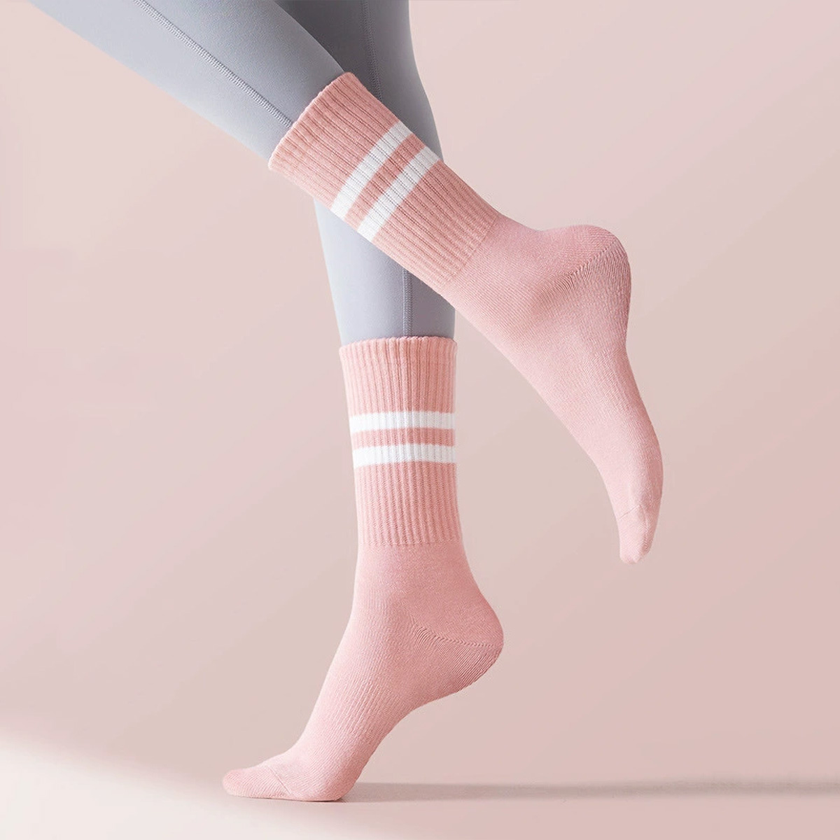3 Pairs Long Yoga Socks with G - Medias Para Pilates Y Yoga review and price