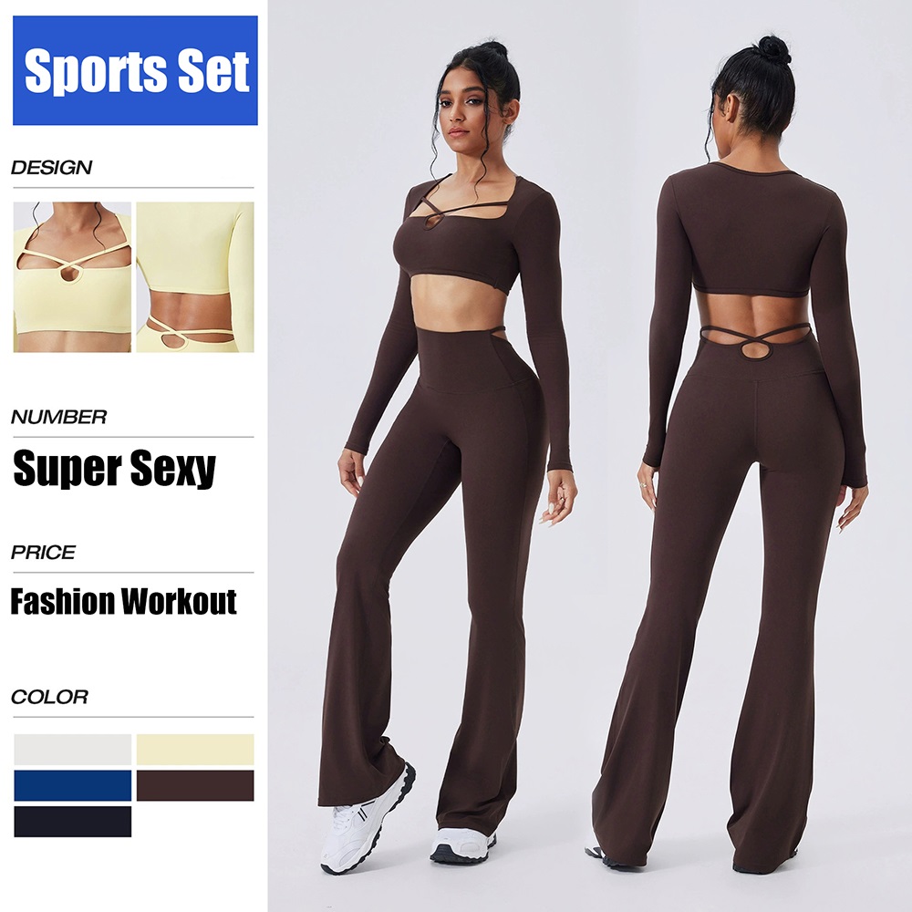Cloud Hide Brown Yoga Suit Gym - Pilates In Yoga Pants review and price