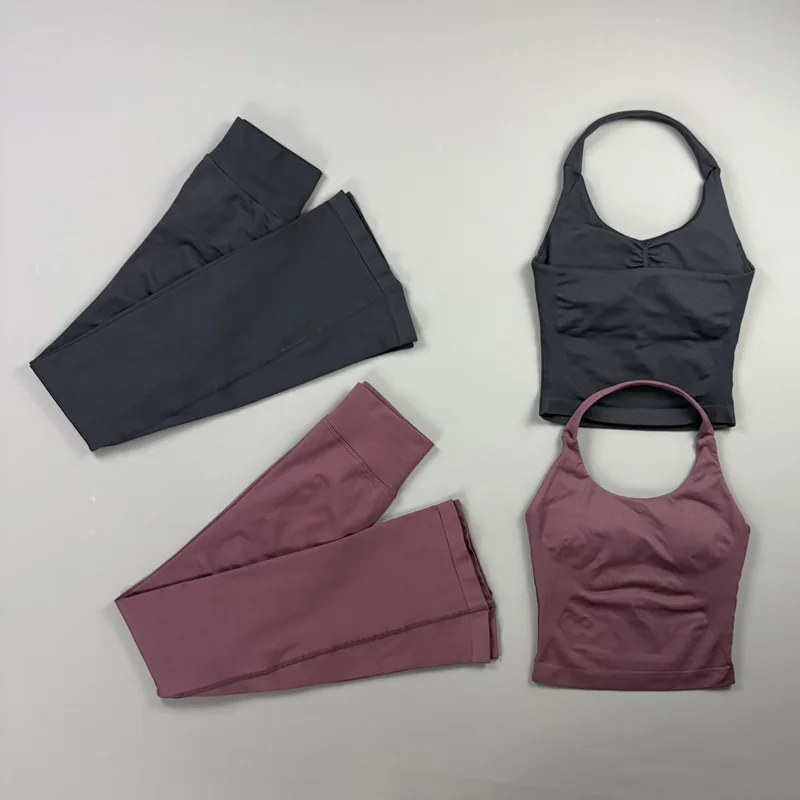 Sports Halter Top Flare Leggin - Pilates In Yoga Pants review and price
