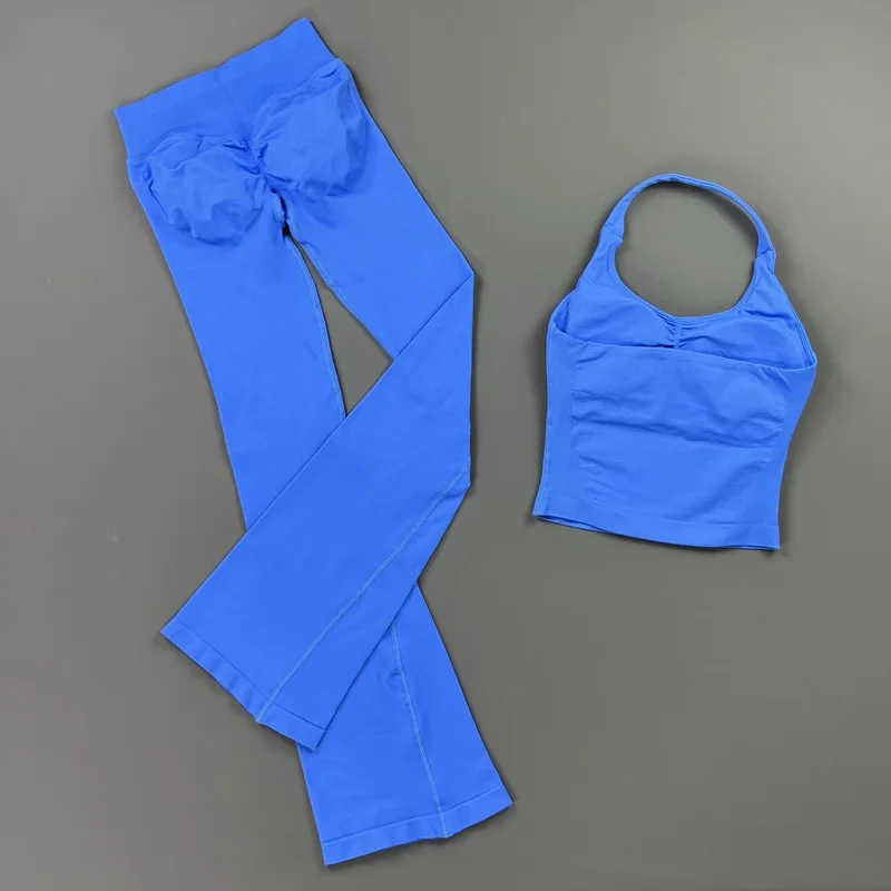 Sports Halter Top Flare Leggin - Pilates In Yoga Pants review and price