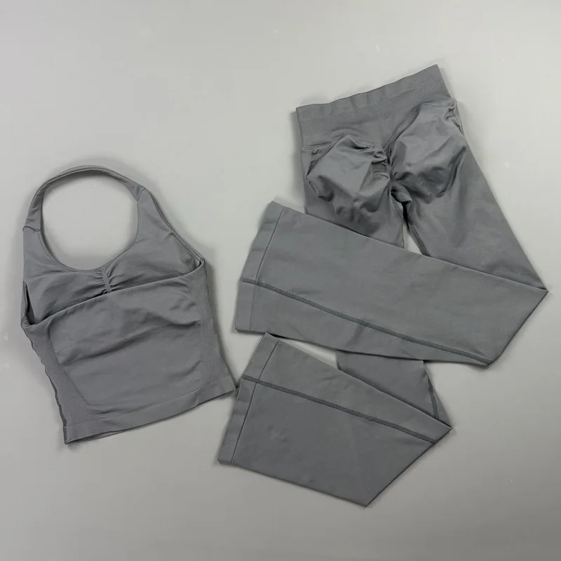 Sports Halter Top Flare Leggin - Pilates In Yoga Pants review and price